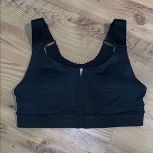 Outdoor Voice Zip Bra in Night